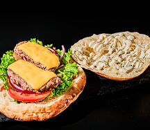 Бум в лепешке с мраморной говядиной