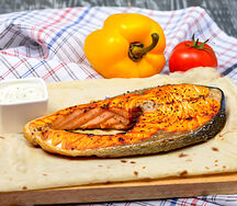 Семга на мангале