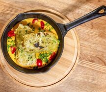 Голубцы из кролика с овощным соусом