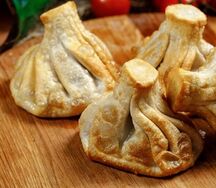 Хинкали жареные с говядиной