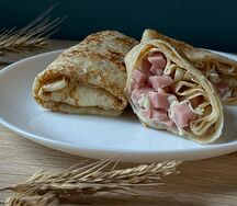 Блинчики с ветчиной и сыром