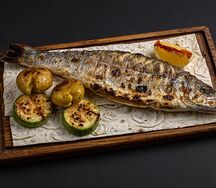 Сибас с овощами