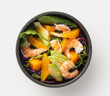 Креветка, манго, апельсин