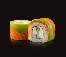 Ава-ролл с лососем и креветкой