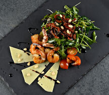 Руккола с креветками