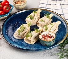 Мини-хинкали с бараниной и телятиной