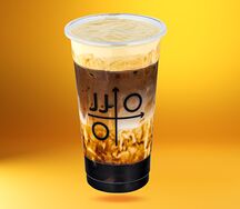 Кофе с яичным кремом и карамельной тапиокой