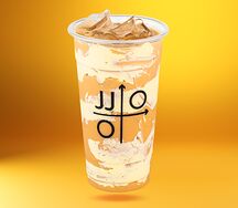 Холодный молочный чай Крем-кейк с чёрной тапиокой (milk tea)