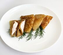 Блинчики с ветчиной и сливочным сыром