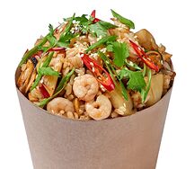 Острый рис с морепродуктами