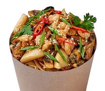Острая лапша с морепродуктами