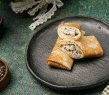 Блины с куриным жюльеном