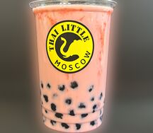 Молочный чай клубника с тапиоками