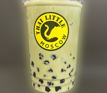 Молочный чай матча с тапиоками