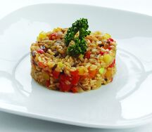Дикий рис с овощами