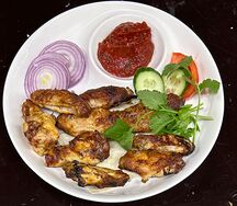 Шашлык из куриных крылышек на углях