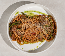 Паста с телятиной в перечном соусе