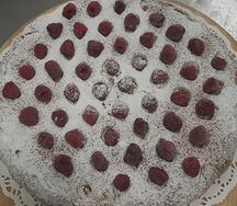 Пирог с малиной