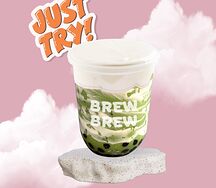 Lava green milk tea