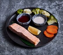 Стейк из сёмги на пару