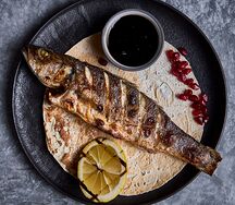 Сибас на мангале