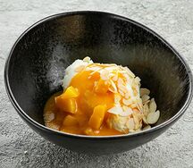 Чизкейк из белого шоколада с ананасовым конфи