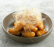 Фрукты в карамели