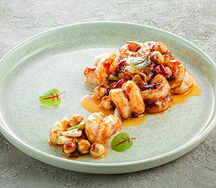 Креветки Гунбао в остро-сладком соусе