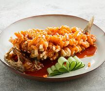 Рыба-белка в кисло-сладком соусе