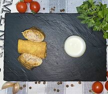 Блины, фаршированные мясом и рисом