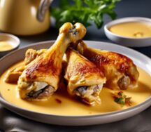 Куриные ножки в сырном соусе