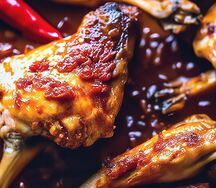 Куриные ножки в остром соусе кимчи