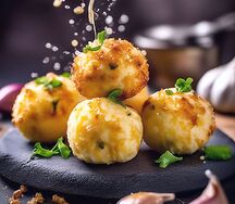 Шарики сырные с чесноком