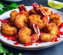 Креветки в остром соусе кимчи