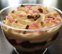 Трайфл с шоколадом и малиной