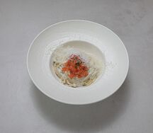 Качо э пепе с тартаром из лосося