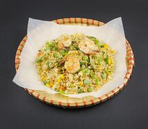 Вок жареный рис с креветками