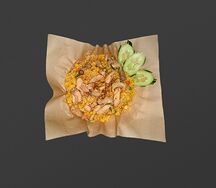 Вок жареный рис с курицей 