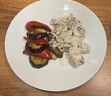 Куриная грудка с овощами гриль
