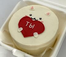 Бенто-торт котик с сердечком
