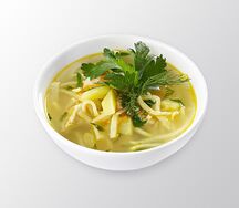 Суп куриный с домашней лапшой