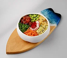 Поке с тунцом в медово-горчичном соусе