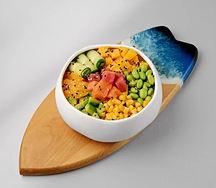 Поке с Лососем и Тунцом в соусе манго-чили