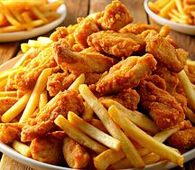 Много картохи и много-много крыльев