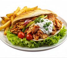 Донер на тарелке