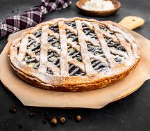 Пирог Творожник с шоколадом из песочного теста