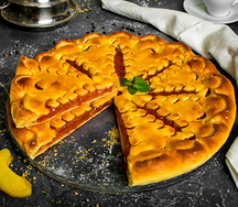 Пирог сдобный абрикосовый