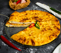 Пирог с курицей, сыром и болгарским перцем