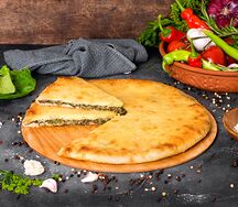 Пирог с листьями свеклы и осетинским сыром