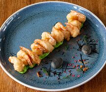 Креветки с соусом васаби